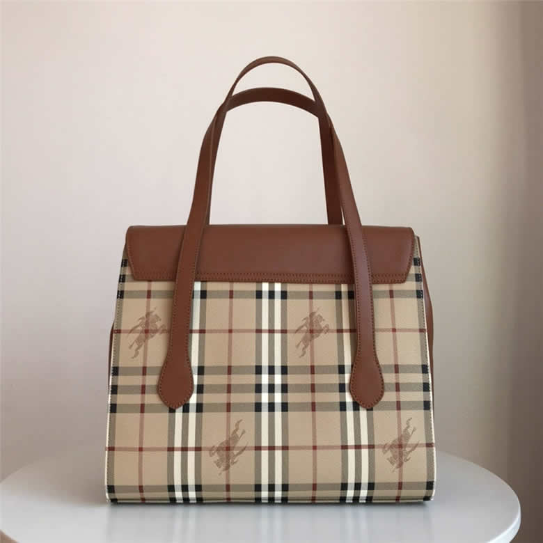 Burberry巴寶莉專櫃價中古女包經典戰馬格紋拼皮翻蓋手提包公文包￥1480.00的图片-高仿博柏利包包Burberry巴寶莉、高仿博柏利女包Burberry巴寶莉