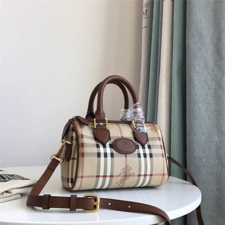 Burberry巴寶莉女包代購中古經典款戰馬格紋格子波士頓枕頭包￥1450.00的图片-高仿博柏利包包Burberry巴寶莉、高仿博柏利女包Burberry巴寶莉