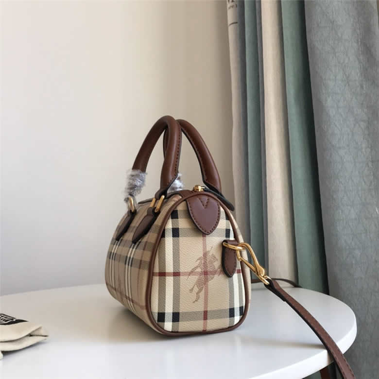 Burberry巴寶莉女包代購中古經典款戰馬格紋格子波士頓枕頭包￥1450.00的图片-高仿博柏利包包Burberry巴寶莉、高仿博柏利女包Burberry巴寶莉