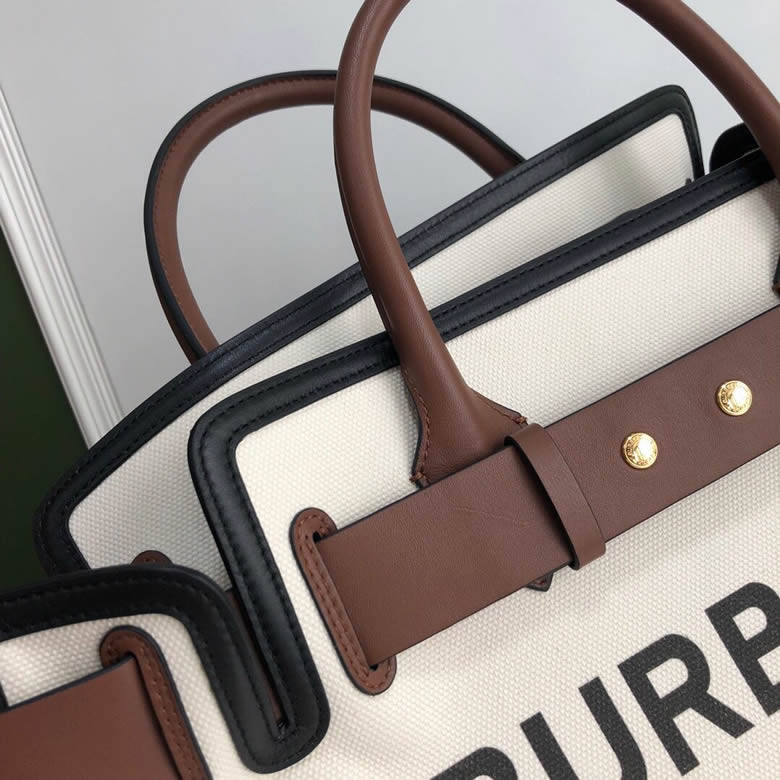 Burberry女包巴寶莉棉質帆佈雙色皮革裁片The Belt貝爾特包￥1680.00的图片-高仿博柏利包包Burberry巴寶莉、高仿博柏利女包Burberry巴寶莉