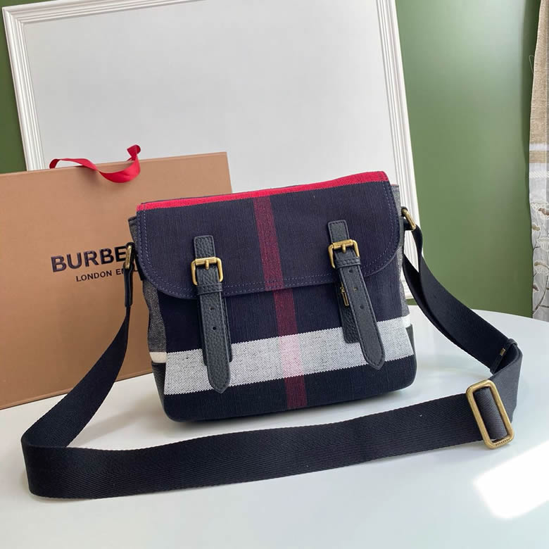 原單Burberry巴寶莉Canvas 格紋裁片信使男包藍色￥1460.00的图片-高仿博柏利包包Burberry巴寶莉、高仿博柏利男包Burberry巴寶莉