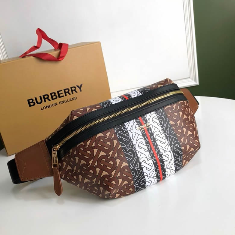 Burberry巴寶莉全新環保帆佈材質專屬標識條紋腰包胸包￥1480.00的图片-高仿博柏利包包Burberry巴寶莉、高仿博柏利男包Burberry巴寶莉