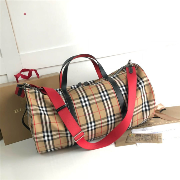 原單巴寶莉旅行袋仿Burberry Vintage 復古格紋圓筒旅行袋￥1480.00的图片-高仿博柏利包包Burberry巴寶莉、高仿博柏利男包Burberry巴寶莉