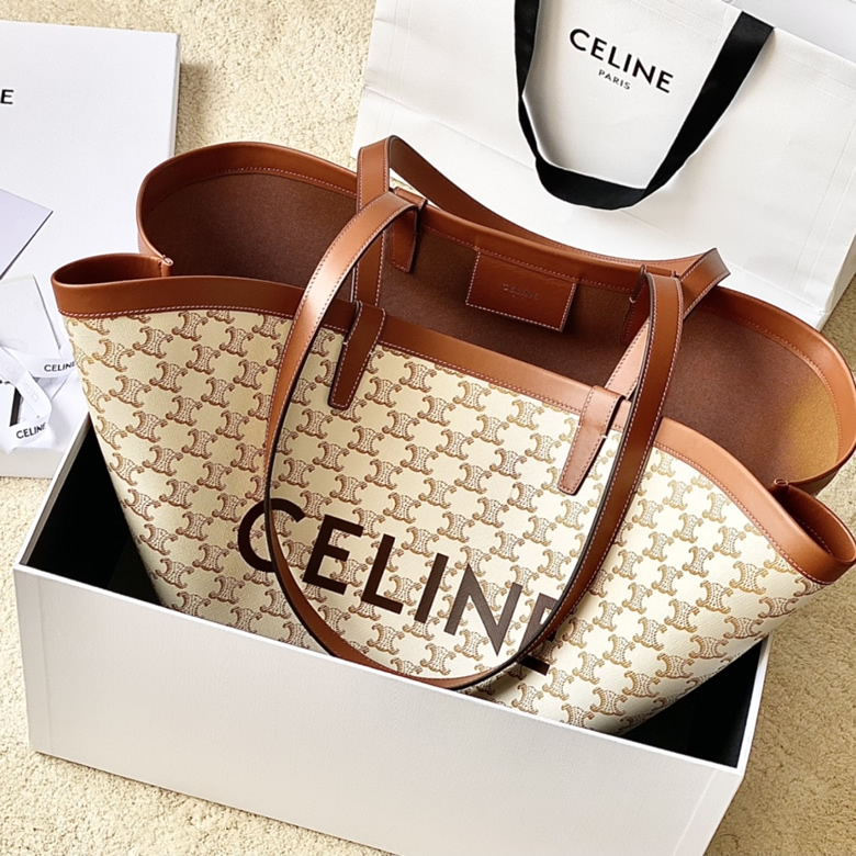 CELINE賽琳經典凱旋門老花CELINE TOTE購物袋196952白花￥1580.00