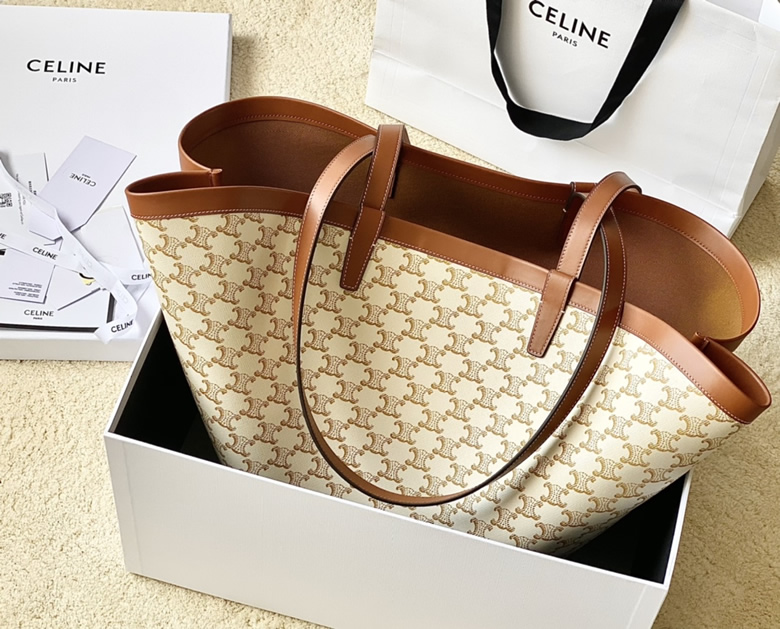 CELINE賽琳經典凱旋門老花CELINE TOTE購物袋196952白花￥1580.00的图片-高仿賽琳包包CELINE