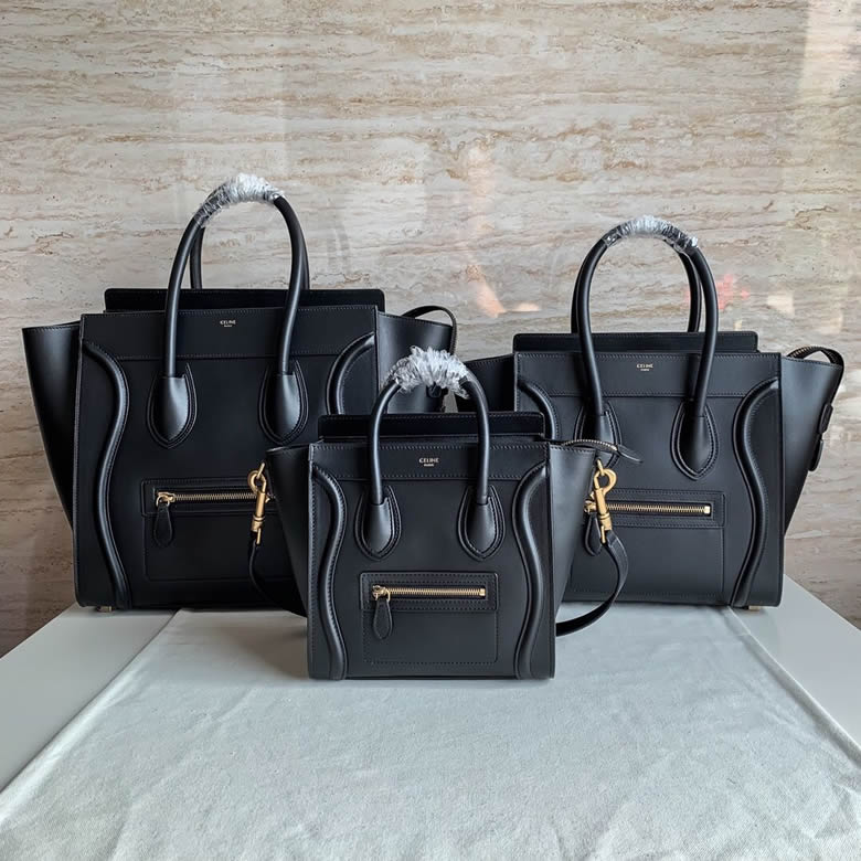 Celine/賽琳LUGGAGE NANO平紋小牛皮手袋黑色189243/189793超小號/189213大號￥1980.00