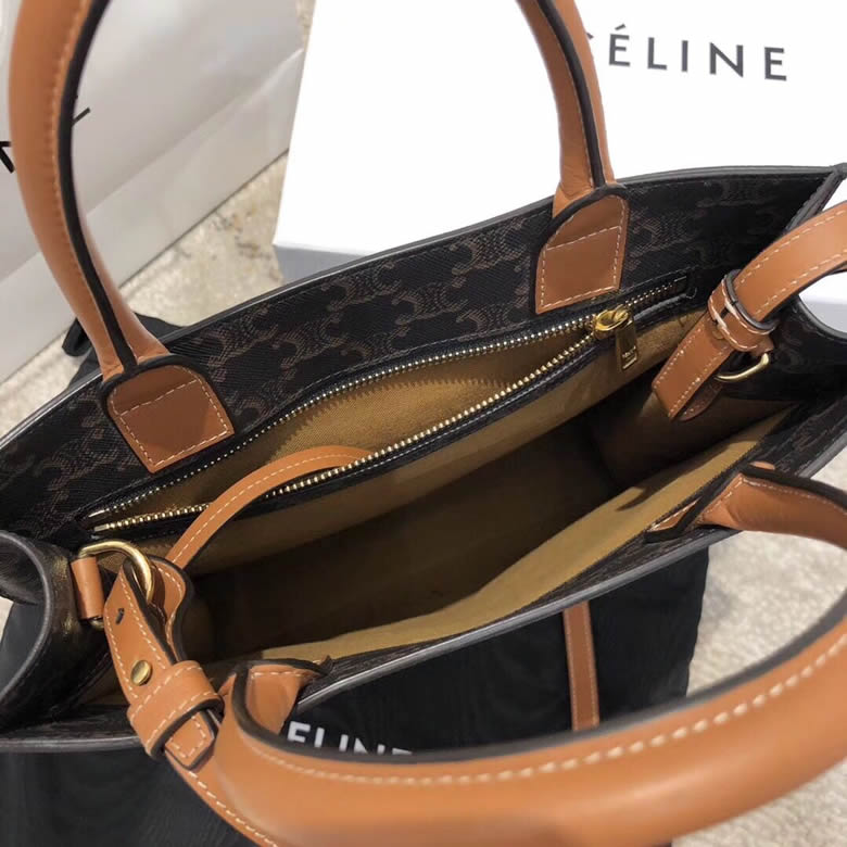 Celine/賽琳CABAS TRIOMPHE帆佈小號豎款手提購物袋 191542￥1480.00的图片-高仿賽琳包包CELINE