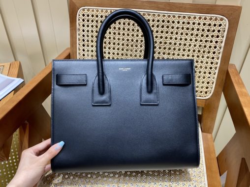 高仿聖羅蘭YSL女包 sac de jour平紋風琴包 324823黑色32CM￥1980.00