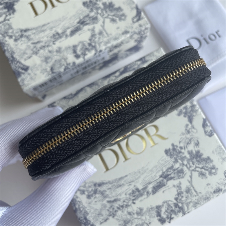 高仿迪奧錢包5034黑色Dior Caro 可拆卸卡夾精巧實用￥880.00的图片-高仿迪奧包包DIOR、高仿迪奧女包DIOR