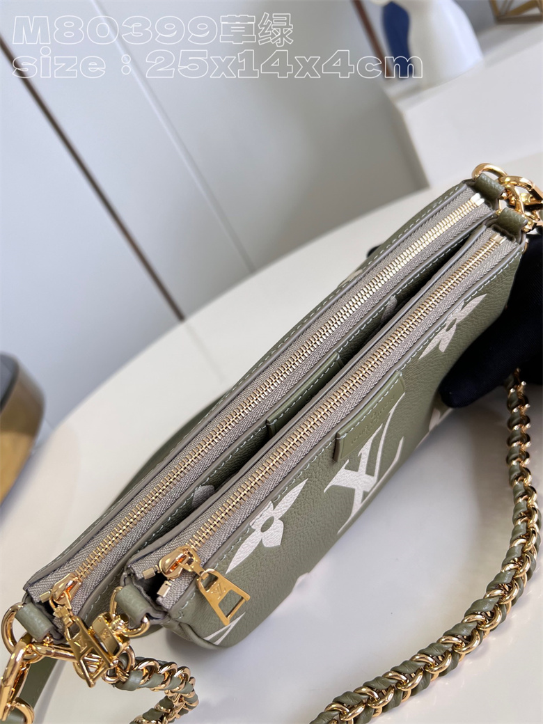 LV單肩斜挎MULTI POCHETTE ACCESSOIRES二合一手袋 M22670老花￥1280.00的图片-高仿LV包包、高仿lv女包