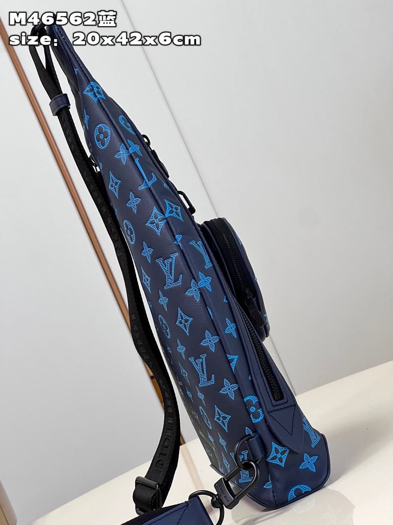 頂級原單lv本款Duo單肩包M46562藍￥1480.00的图片-高仿LV包包、高仿lv錢包