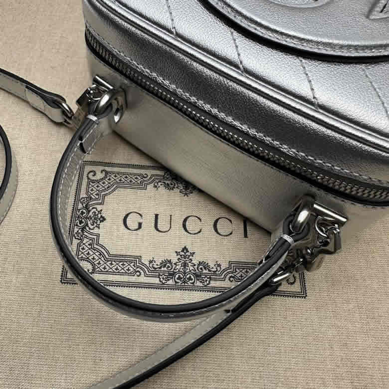 GUCCI古馳Blondie繫列手提包744434銀色￥1280.00的图片-高仿古奇包包Gucci、高仿古奇女包Gucci