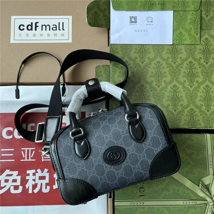 古馳小號旅行包雅致黑色GG Supreme帆佈￥1880.00的图片-高仿古奇包包Gucci、高仿古奇男包Gucci