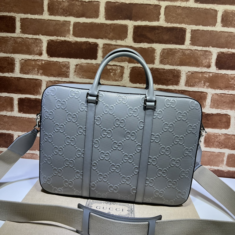 GUCCI古馳GG印花壓紋公文包658573￥1980.00的图片-高仿古奇包包Gucci、高仿古奇男包Gucci