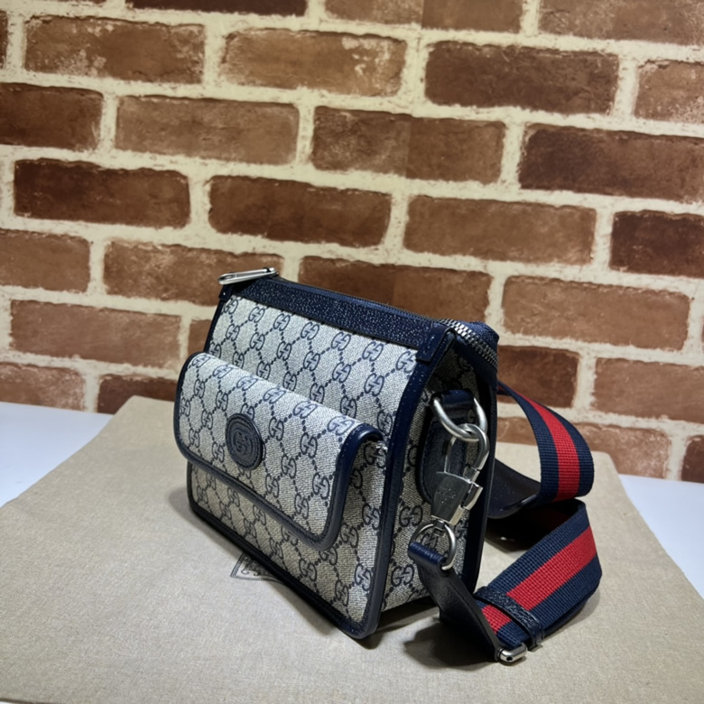 GUCCI古馳互扣式雙G郵差包674164￥1480.00的图片-高仿古奇包包Gucci、高仿古奇男包Gucci