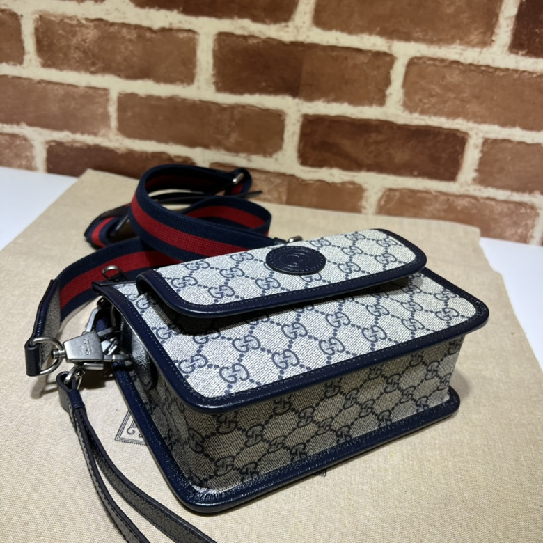 GUCCI古馳互扣式雙G郵差包674164￥1480.00的图片-高仿古奇包包Gucci、高仿古奇男包Gucci