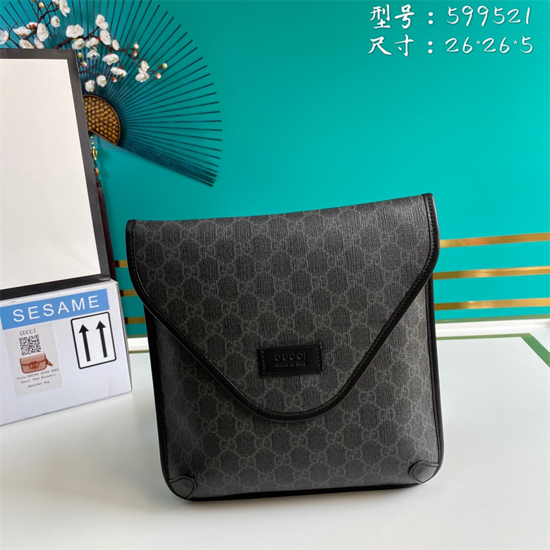 gucci官網男包斜跨包新款 599521黑￥1480.00