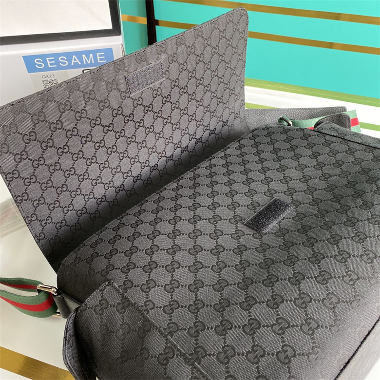 gucci經典男包多功能斜背包 201761黑￥1480.00的图片-高仿古奇包包Gucci、高仿古奇男包Gucci