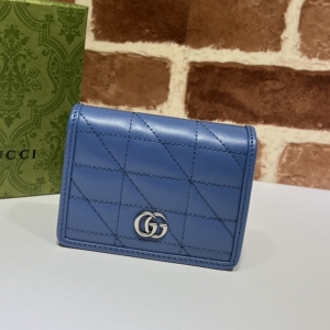 GUCCI古馳GG Marmont繫列卡包466492藍￥980.00的图片-高仿古奇包包Gucci、高仿古奇錢包Gucci