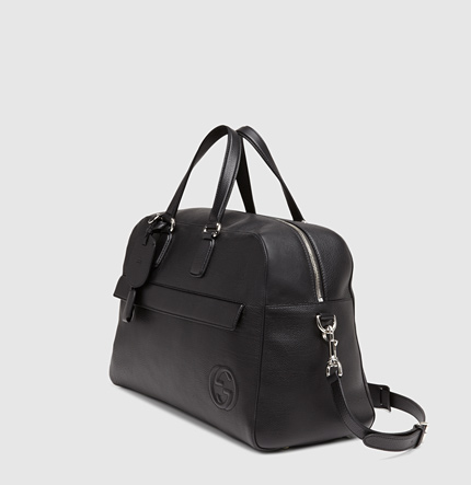 原單322055古馳黑色真皮便攜式旅行包Gucci旅行袋￥2480.00的图片-高仿古奇包包Gucci、高仿古奇旅行袋/行李箱Gucci