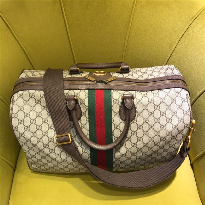 高仿Gucci旅行包原版古馳男包SupremeKeepall紅綠織帶裝飾旅行包547953￥1980.00的图片-高仿古奇包包Gucci、高仿古奇旅行袋/行李箱Gucci