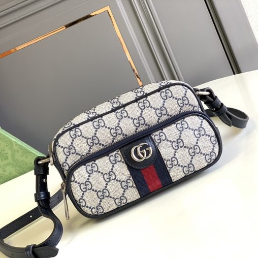 高仿古奇女包GUCCI Ophidia繫列迷妳手袋款號722557米色和烏木色￥1480.00