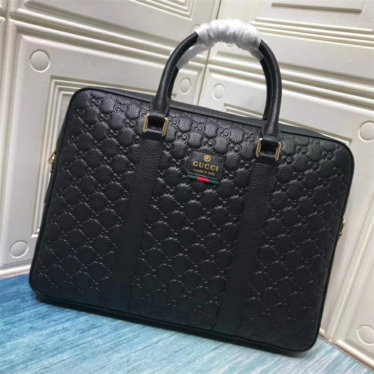 超a古馳GUCCI古奇2004-1男士黑色公文包￥1980.00的图片-高仿古奇包包Gucci、高仿古奇男包Gucci